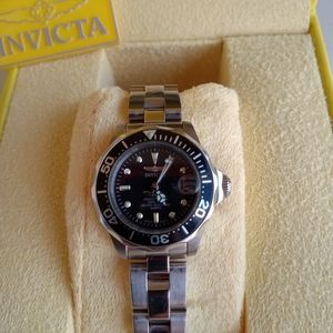 Invicta Ladies Watch Stainless Black Face
